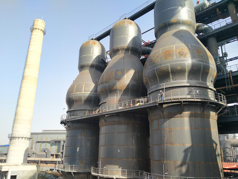 Newly built 4-section top fired stoves for 2000m³  BF at Hebei Jinxi Steel (blast flow 4700Nm³ /min) 